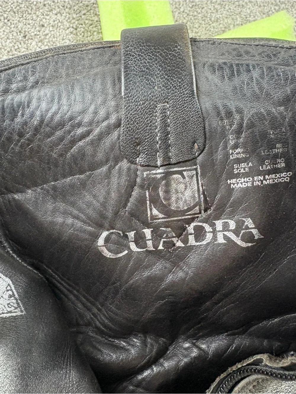 Cuadra Black Python And Leather Cowboy Boots Zipper Preowned 7.5 Men’s